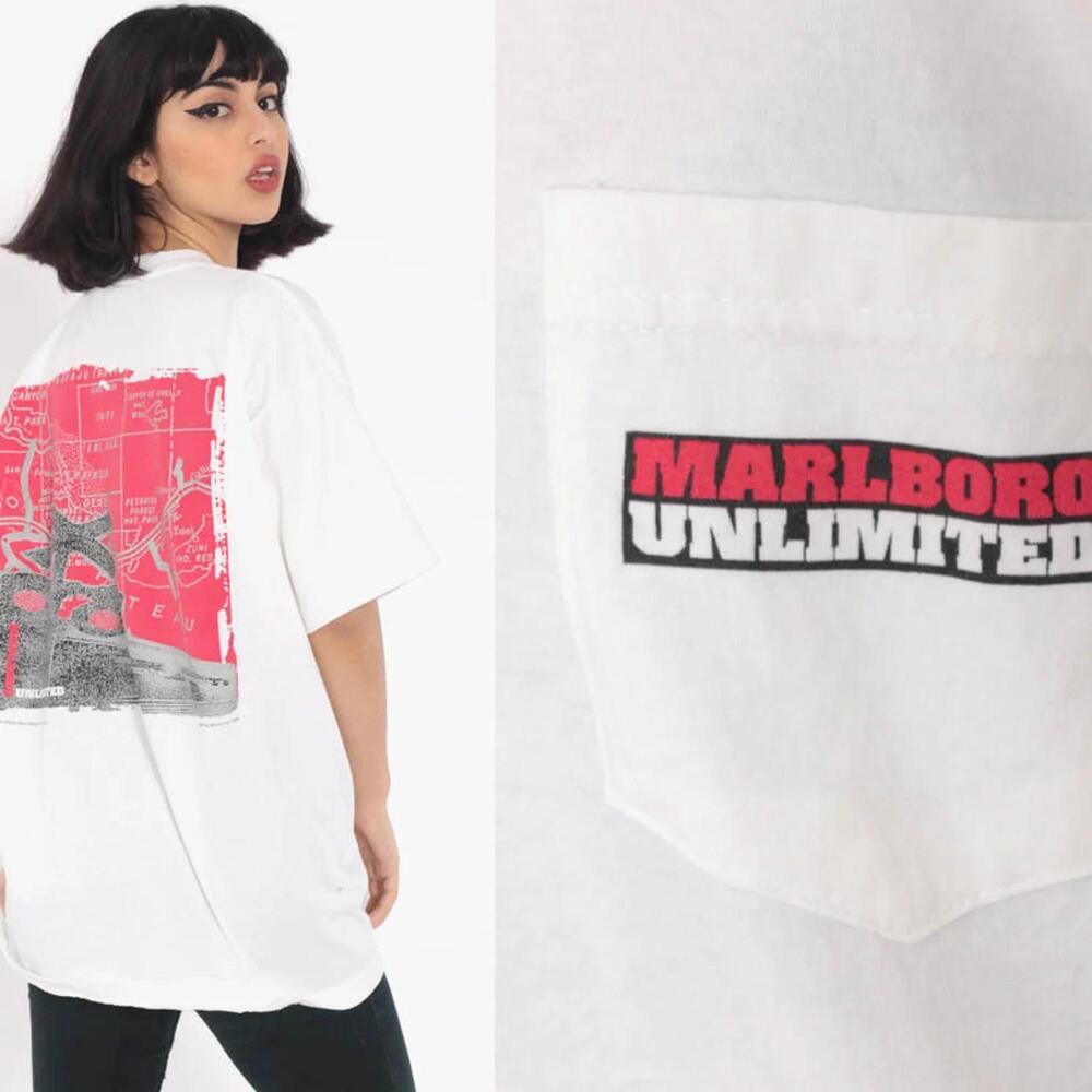 Marlboro Shirt Cigarette Train Print Marlboro Unlimited Tshirt